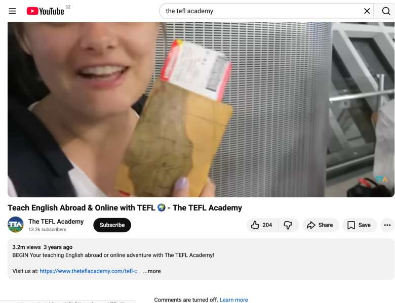 TTA The TEFL Academy reviews | YouTube