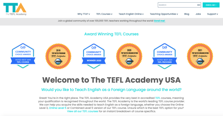 TTA The TEFL Academy awards