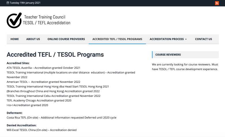 Teacher Training Council | ITTT TEFL Accreditation Scam